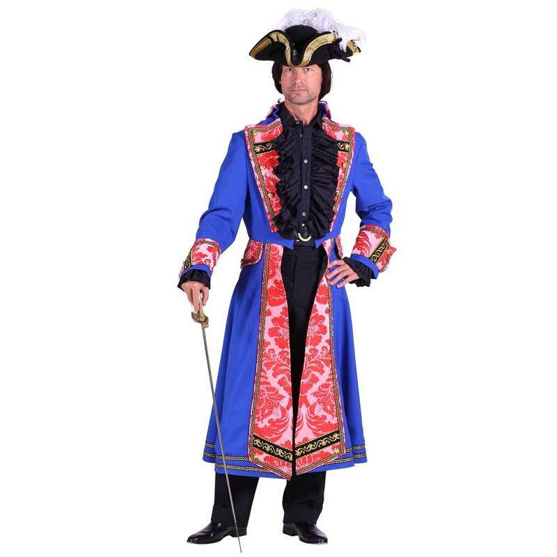 Baroque nobleman blue men's coat XS