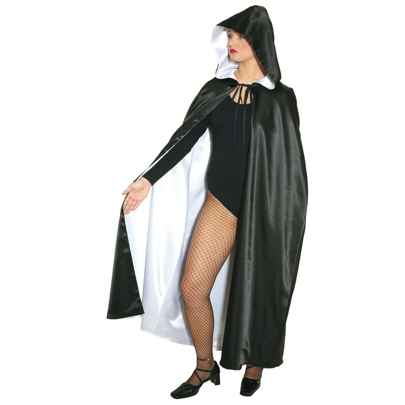 Black and White reversible cape