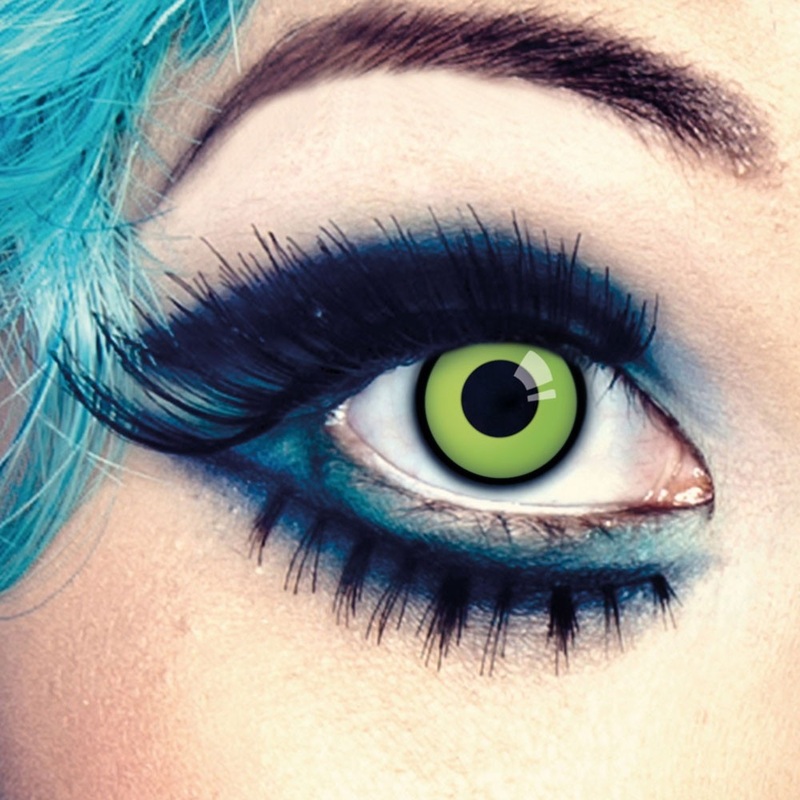 Contact lens green iguana