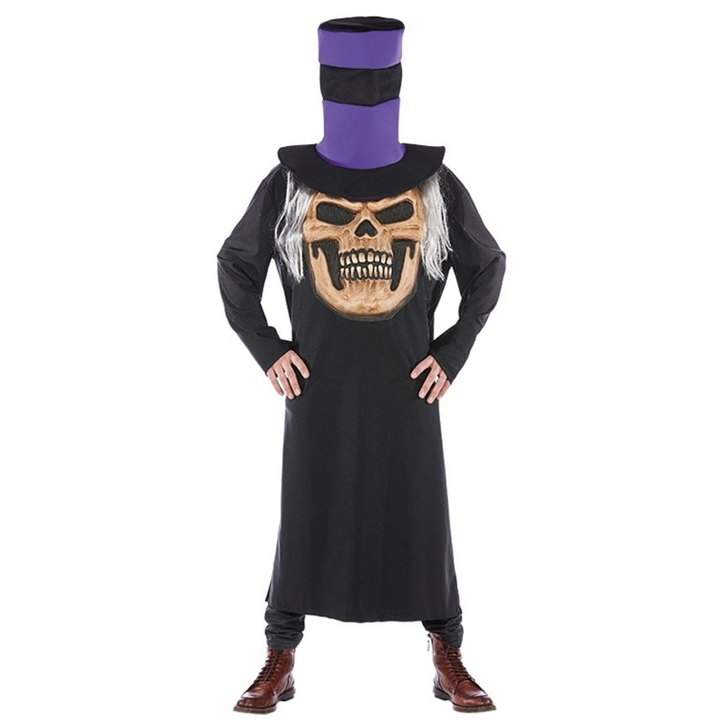 Crazy skull robe costume XS