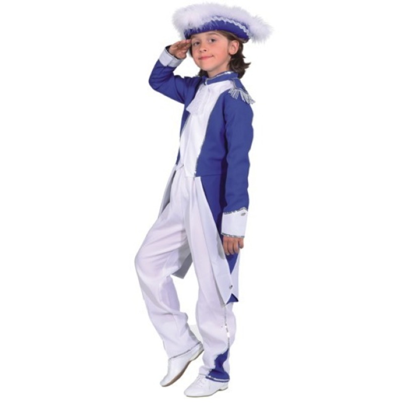 Gardemajor Marcel Child Costume Blue 128