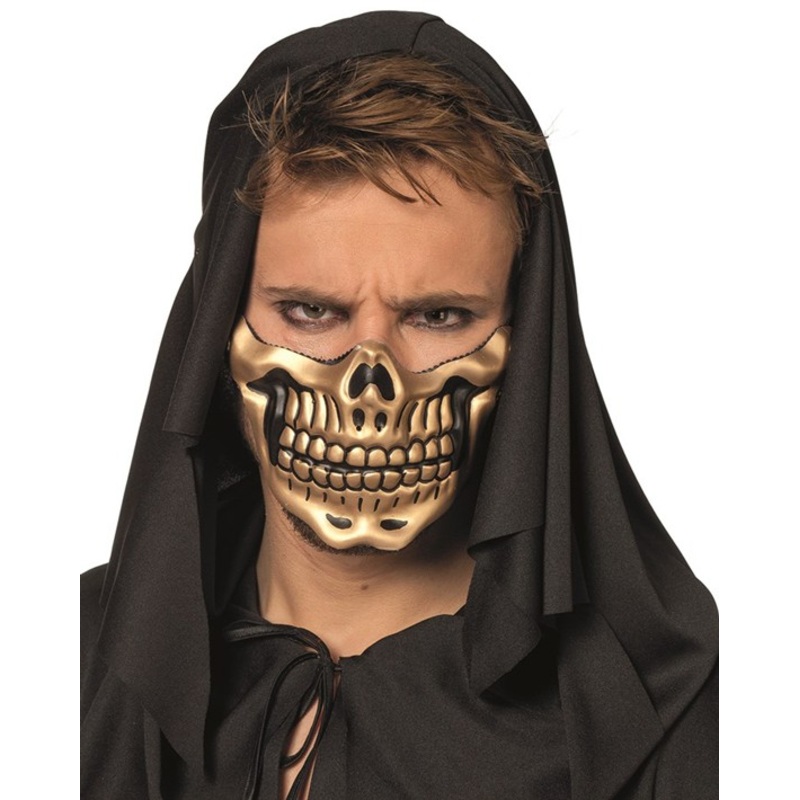 Half mask gold skull dentition