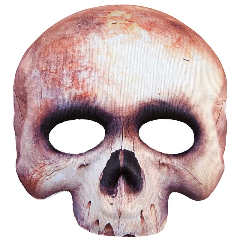 Half mask made of fabric skull