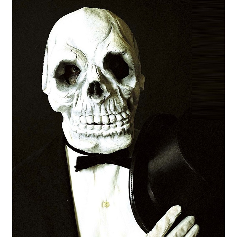 Scary grinning skeleton mask