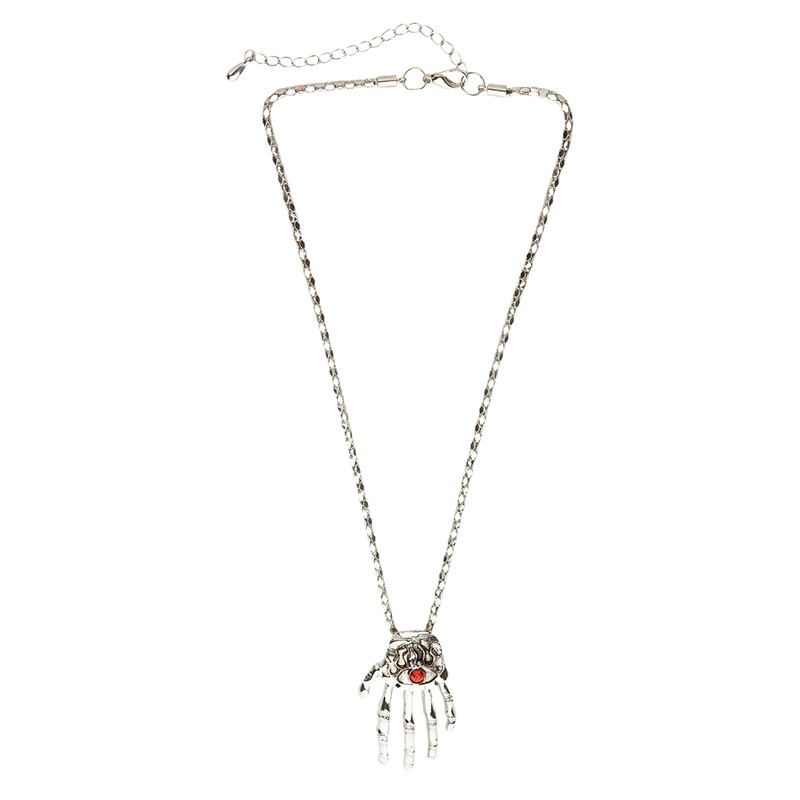 Skeleton hand necklace