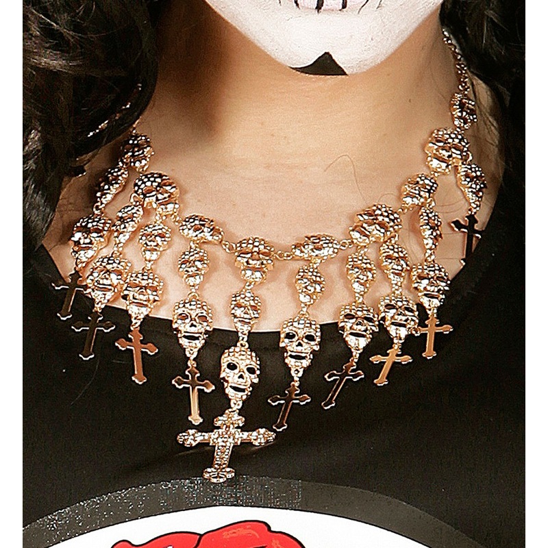 Skull and cross necklace Gabriela