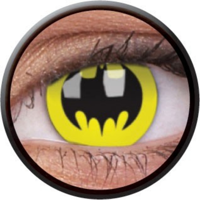Yellow bat contact lenses
