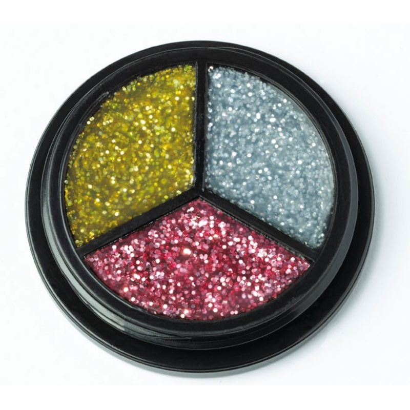 3-part glitter make-up