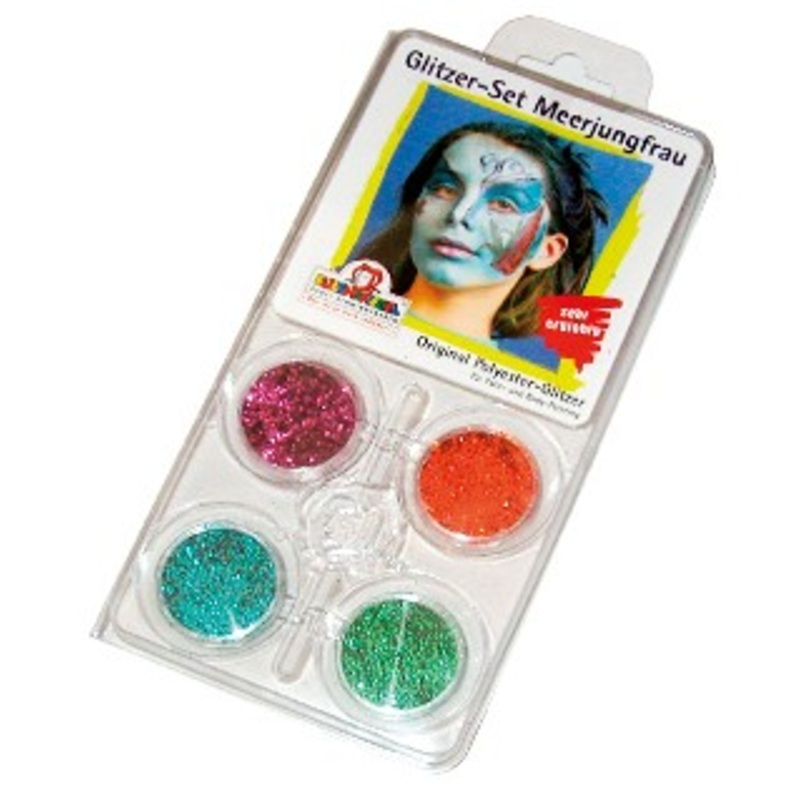 4-piece glitter set mermaid princess