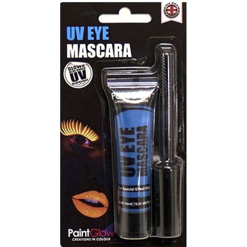 Blue UV neon mascara
