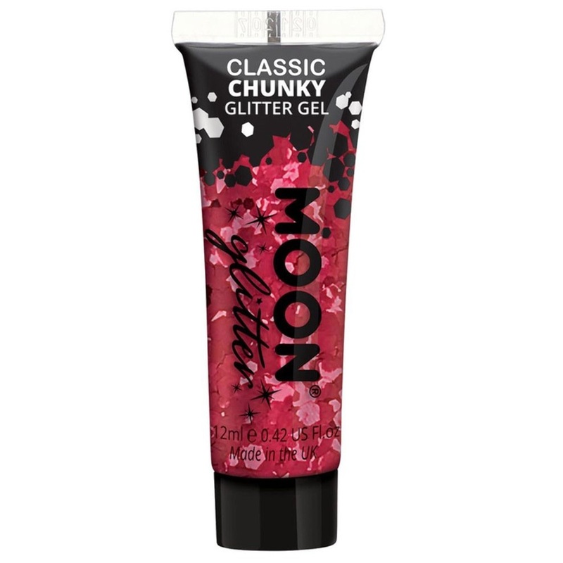Chunky Glitter Gel Red 12ml