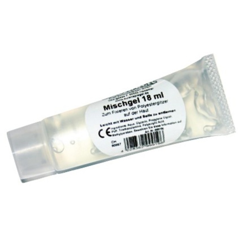 Glitter fixing gel