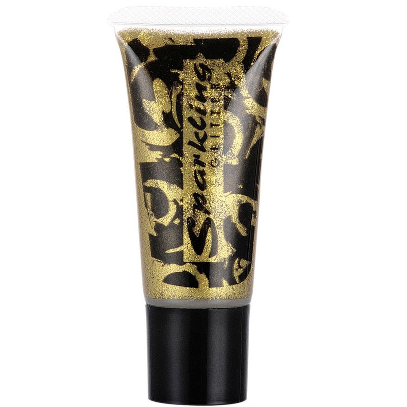 Golden glitter make-up
