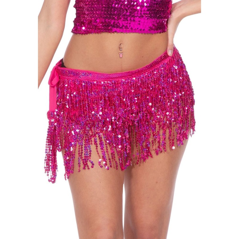 Ibiza Style Festival Wrap Skirt Pink One Size