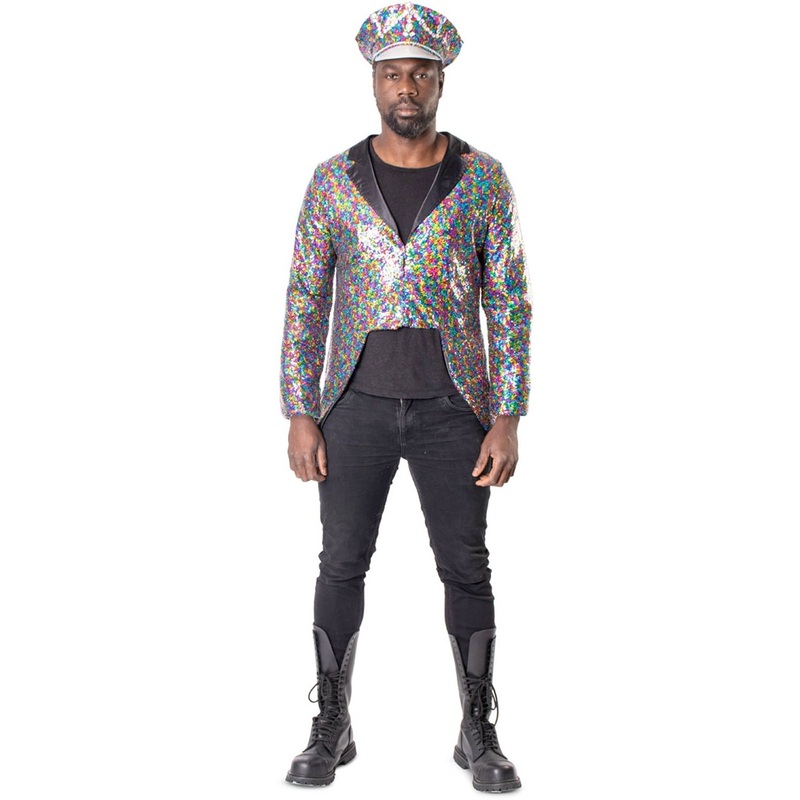 Rainbow Festival Sequin Jacket M-L