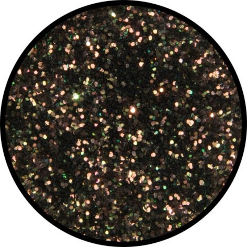 Salmon-colored scattered glitter owl mirror