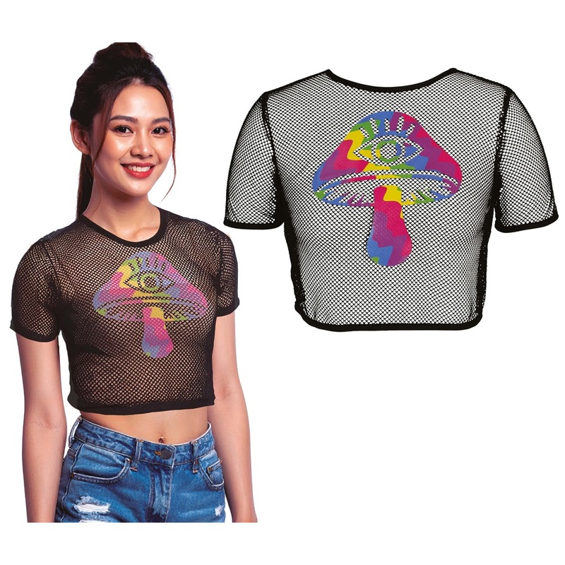 Shrooms Mesh Shirt for Women 38-40