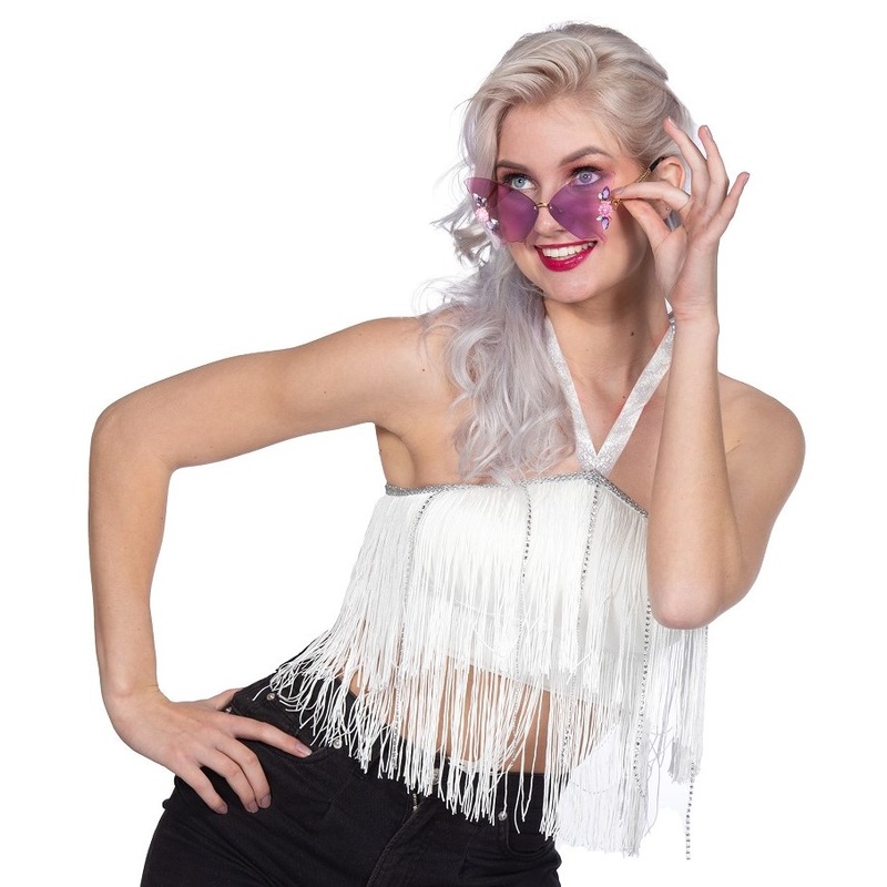 White Bandeau Top Festival Glam