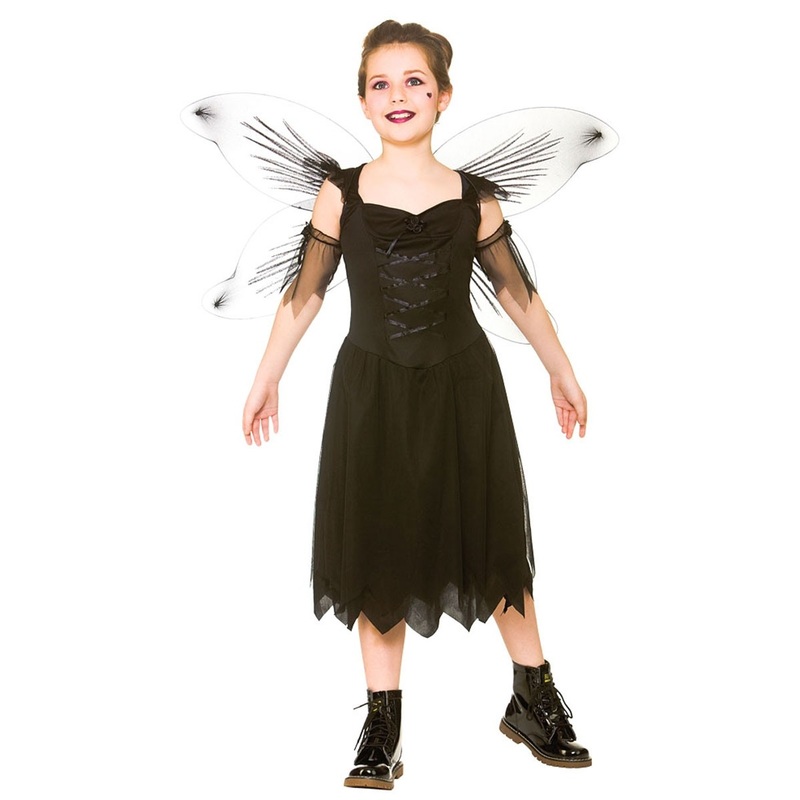 Black Alyssa fairy costume for children M