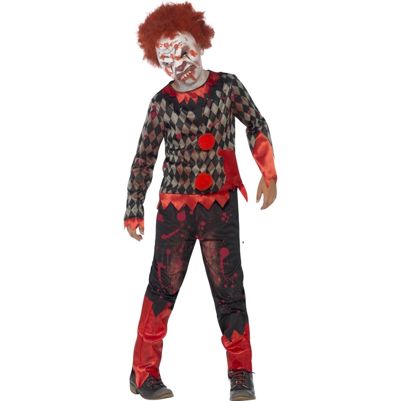 Bloody zombie harlequin child costume S
