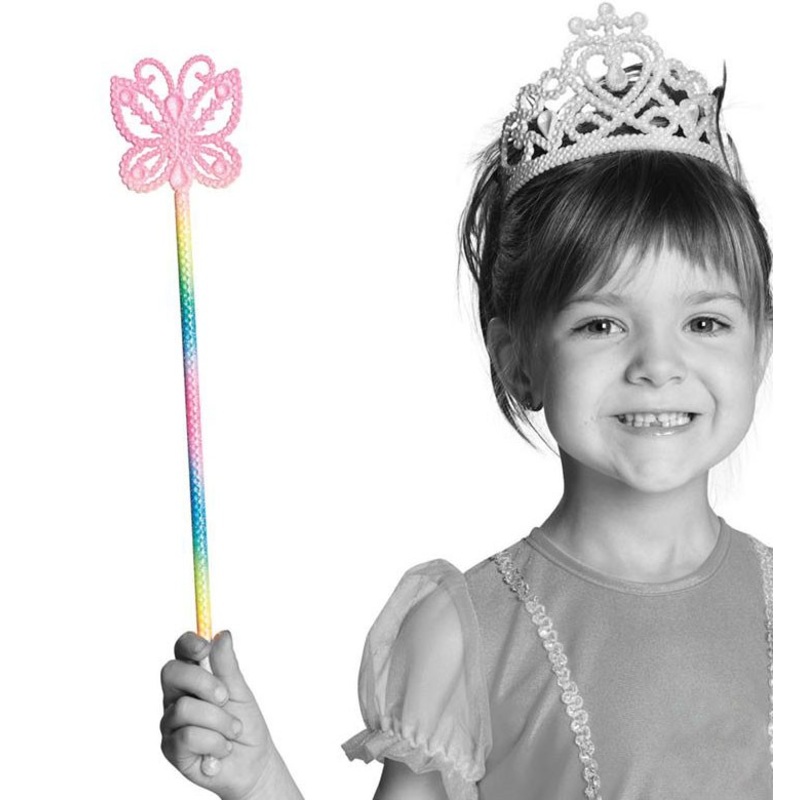 Butterfly rainbow staff