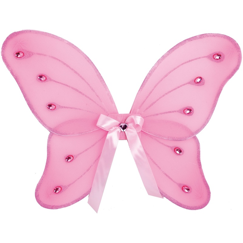 Glitter butterfly wings pink