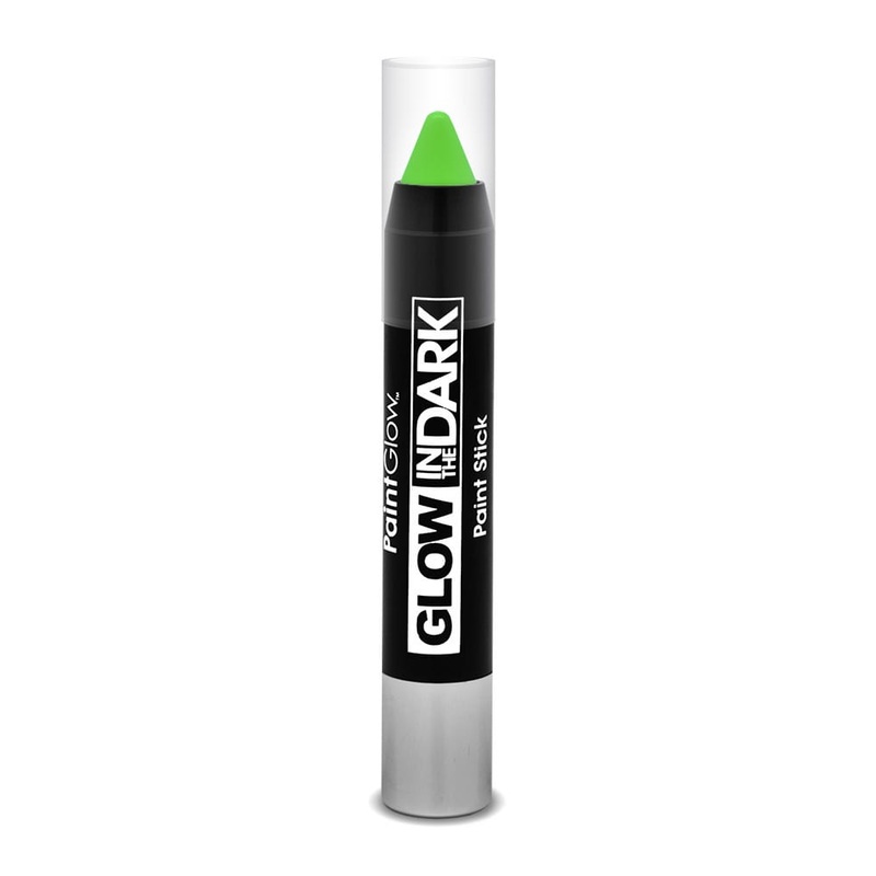 Green make-up stick with glow effect