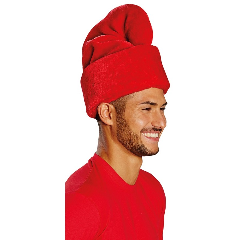 Plush dwarf hat red