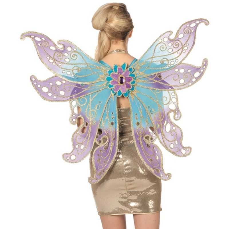 Premium butterfly & fairy wings in purple-turquoise