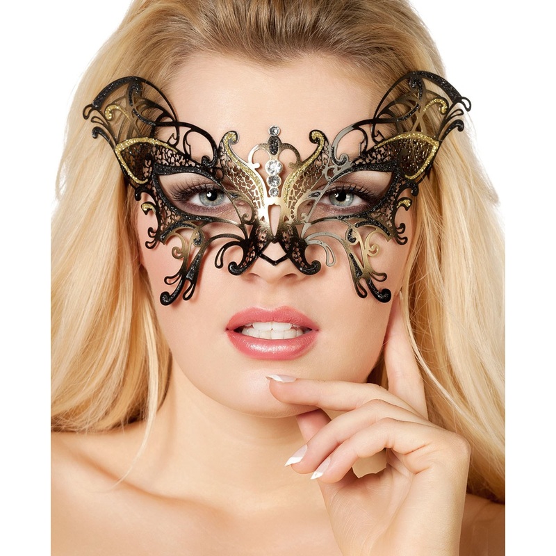 Premium butterfly mask gold