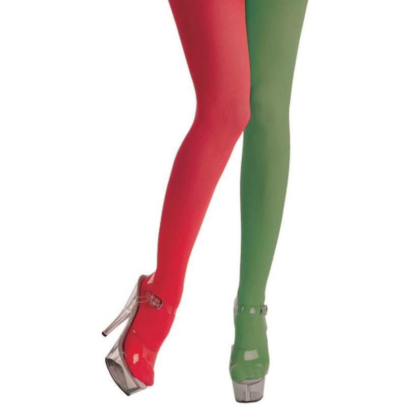Red and Green Tights for Women