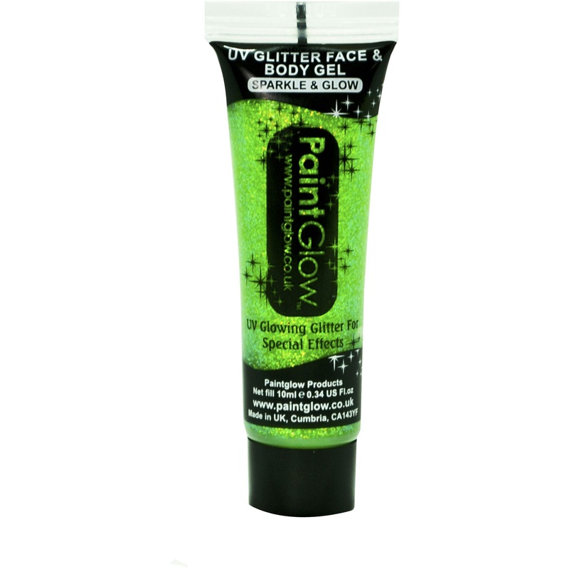 UV glitter body gel green