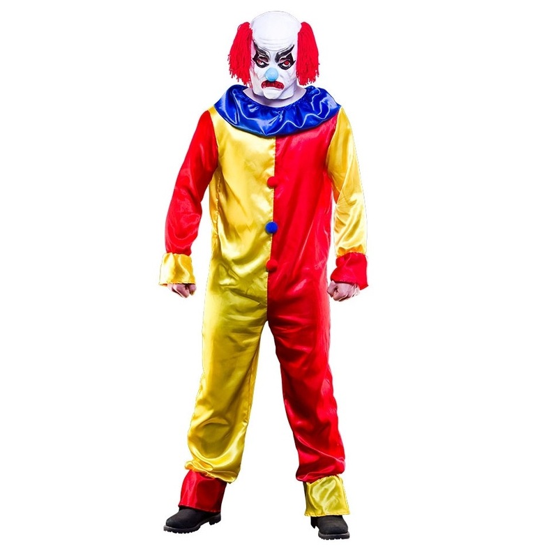 Vengeful horror clown Pablo men's costume