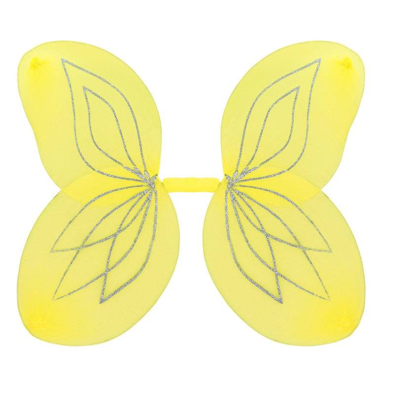 Yellow glitter wings for girls