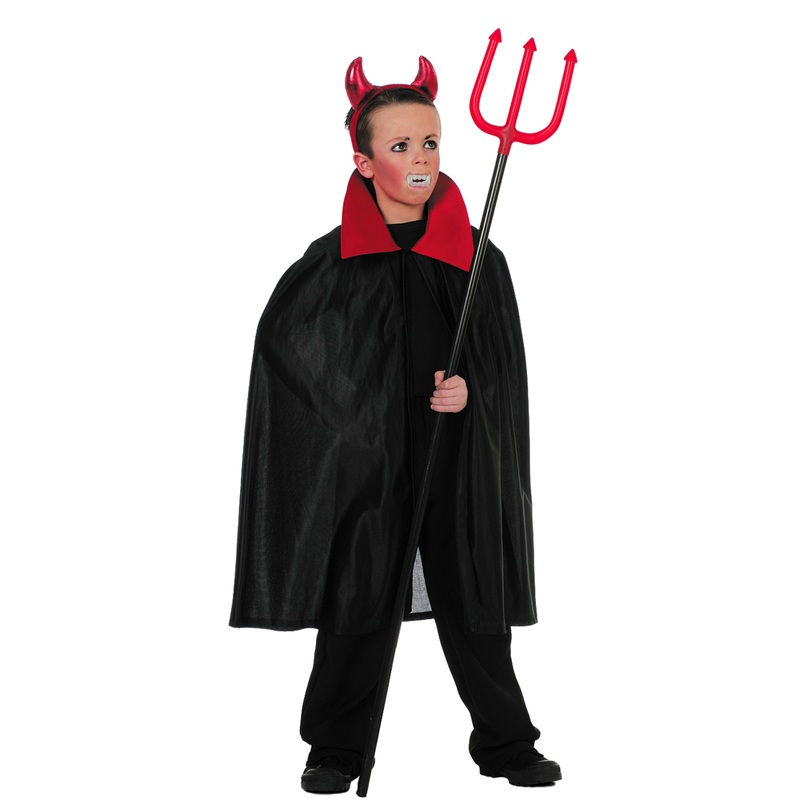 Black and red devil's cape for children 116