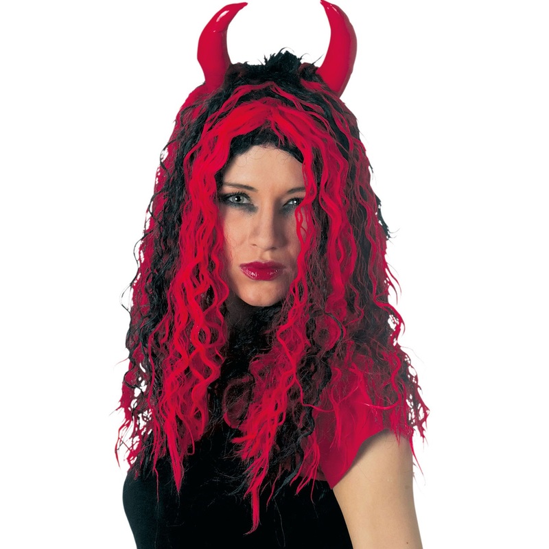 Black red Claudia devil wig