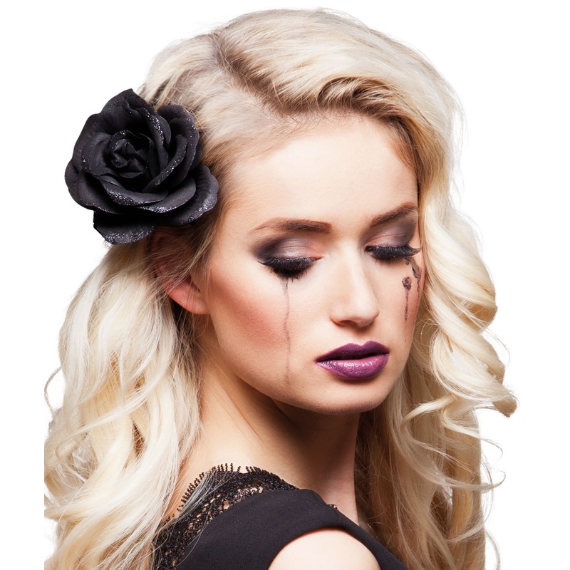 Black Rose hair clip
