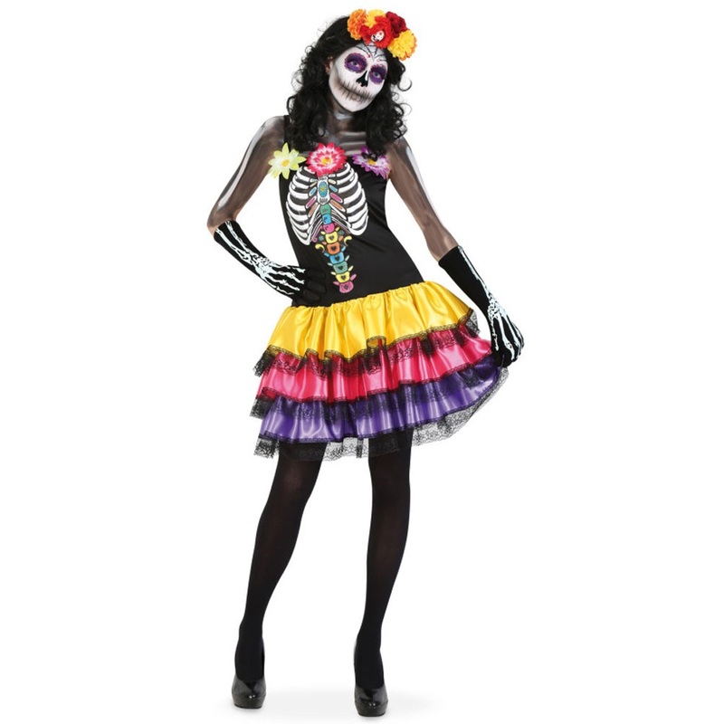 Dancing salsa skeleton ladies costume 34