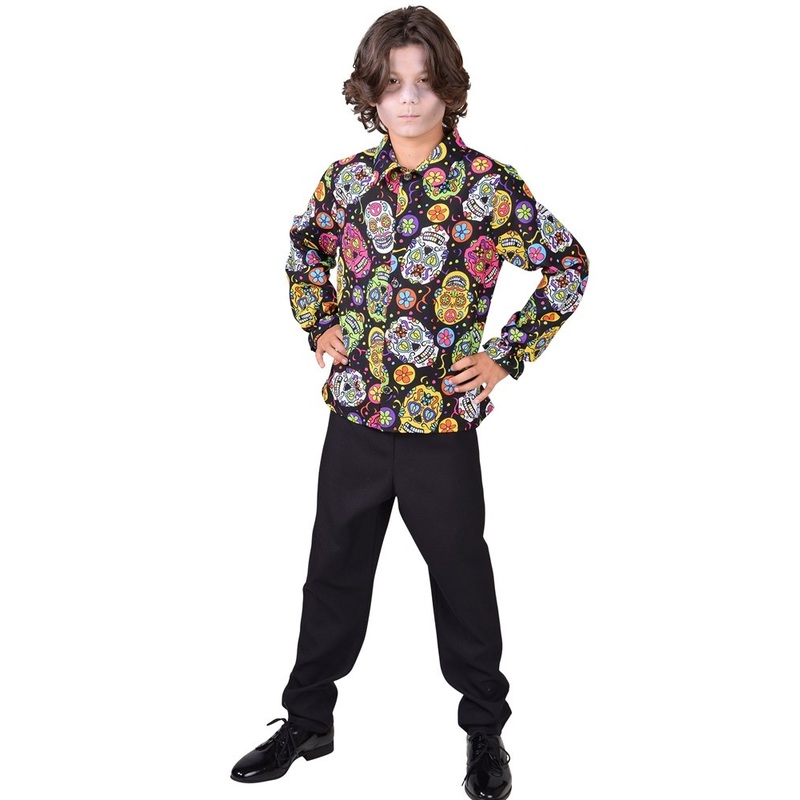 Dia de los Muertos shirt for boys 128