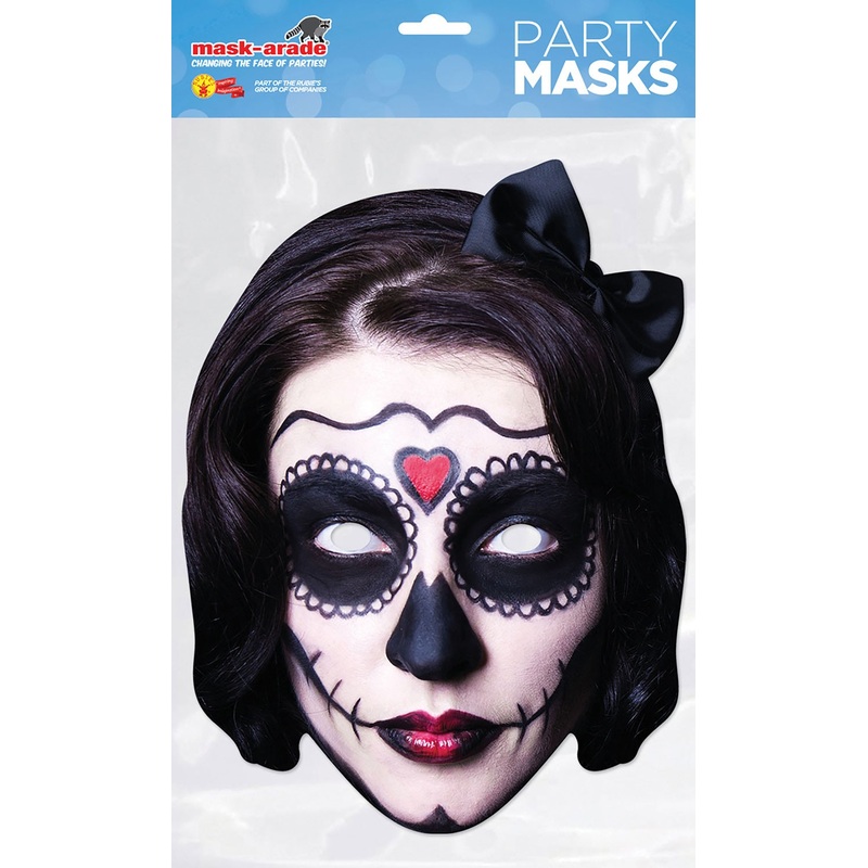 Dia de los muertos skull with heart mask