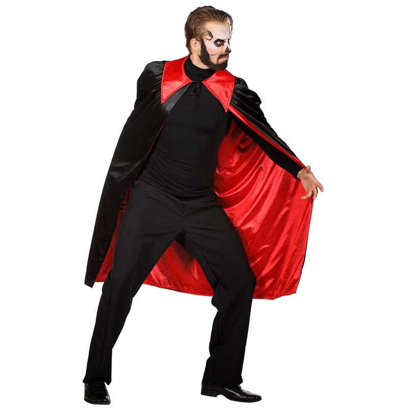 Elegant demon cloak in black and red