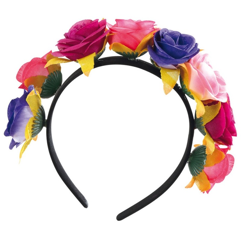 Flowered Dia De Los Muertos headband