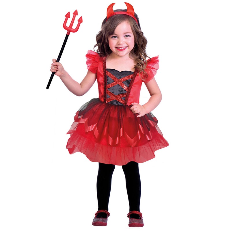 Mini devil costume for girls