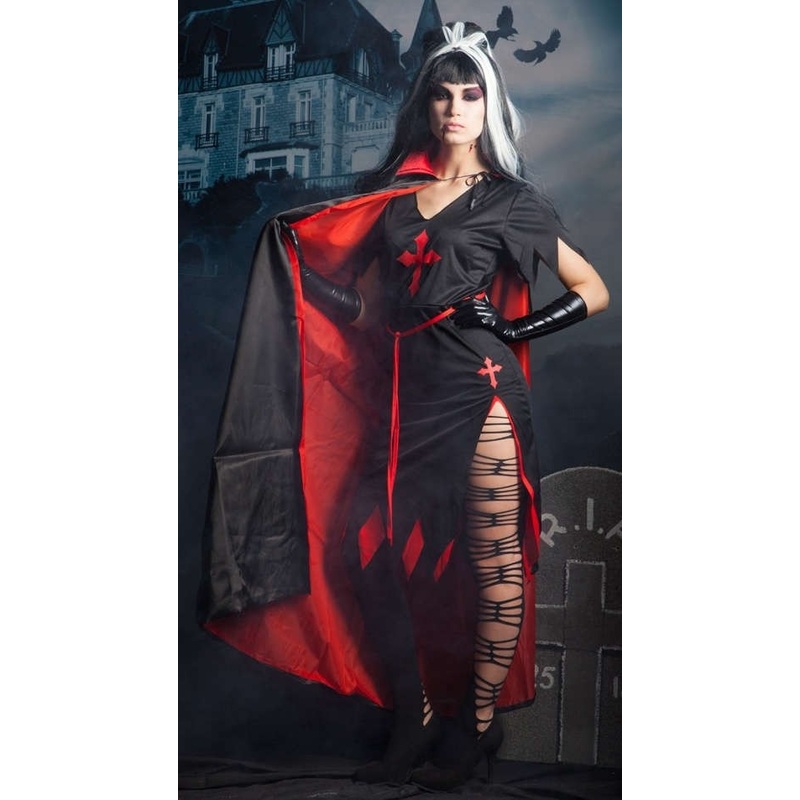 Mystical reversible cape black and red