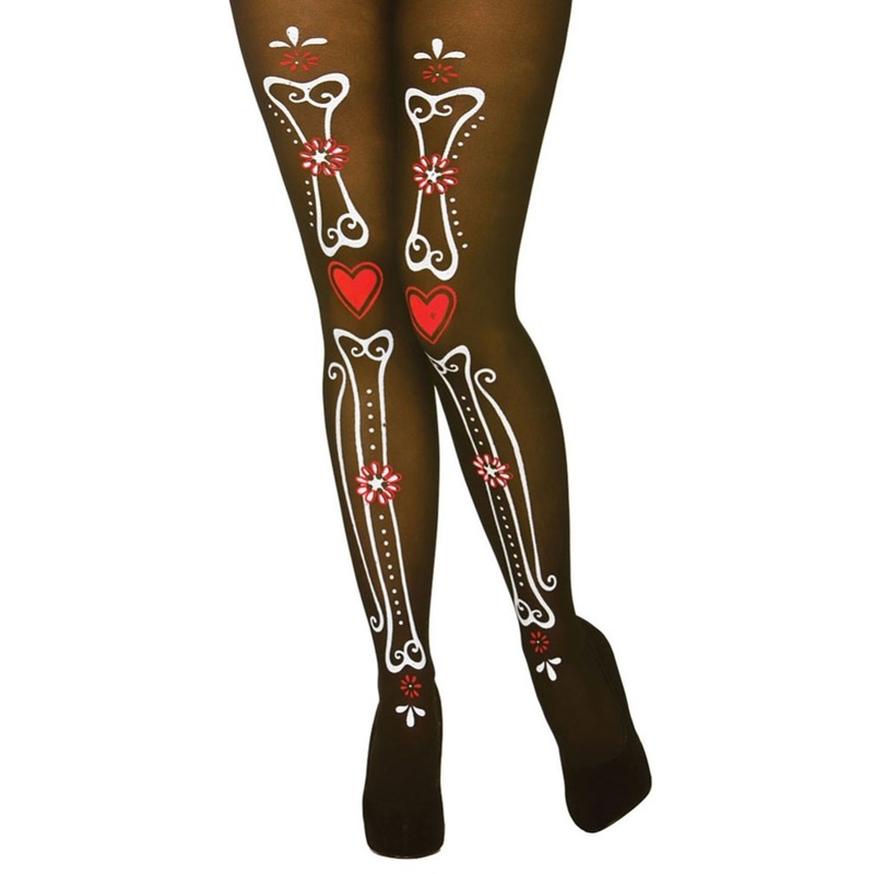Ornate Bone Tights Day Of The Dead