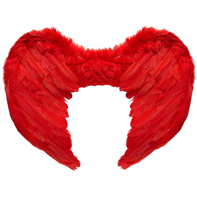Red angel wings demon wing feathers
