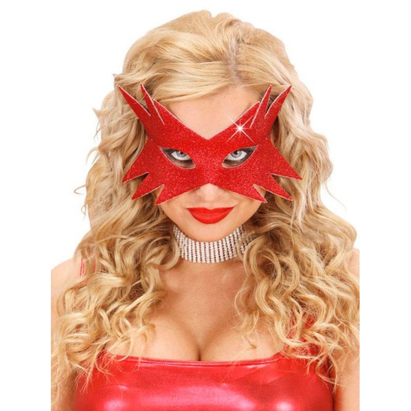 Red Sparkling Carnival Eye Mask