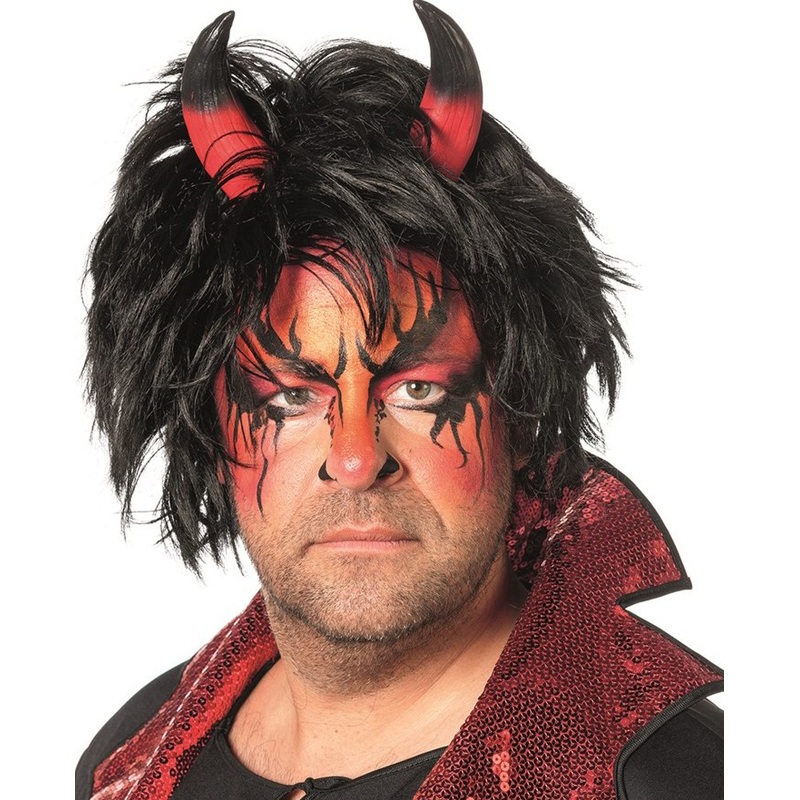 Scary devil horns black red