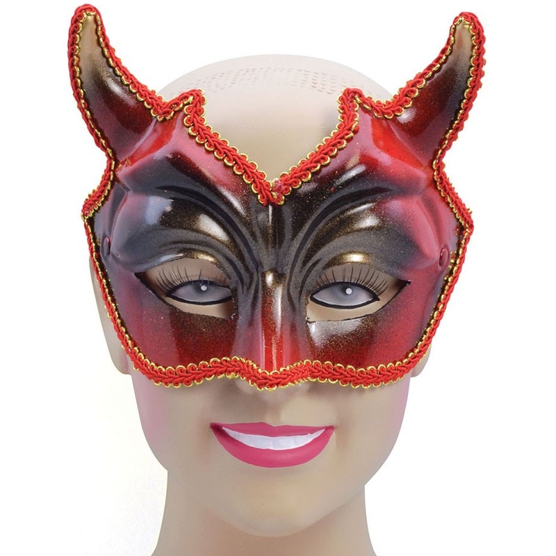 Sexy devil horror mask with horns
