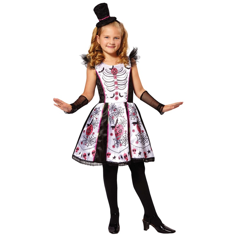 Skeleton Girl Day of the Dead girl costume S